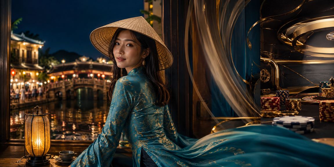 Hội An với casino và áo dài minh họa câu hỏi về giải thưởng